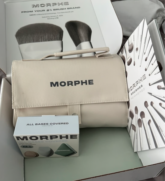 Morphe | Reimagined 34-Piece Brush Roll & Tool Trio