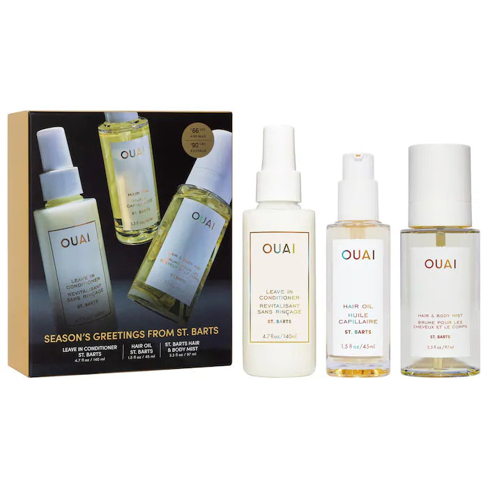 OUAI | St. Barts Hair & Body Mist, Leave In Conditioner & Hair Oil Gift Set