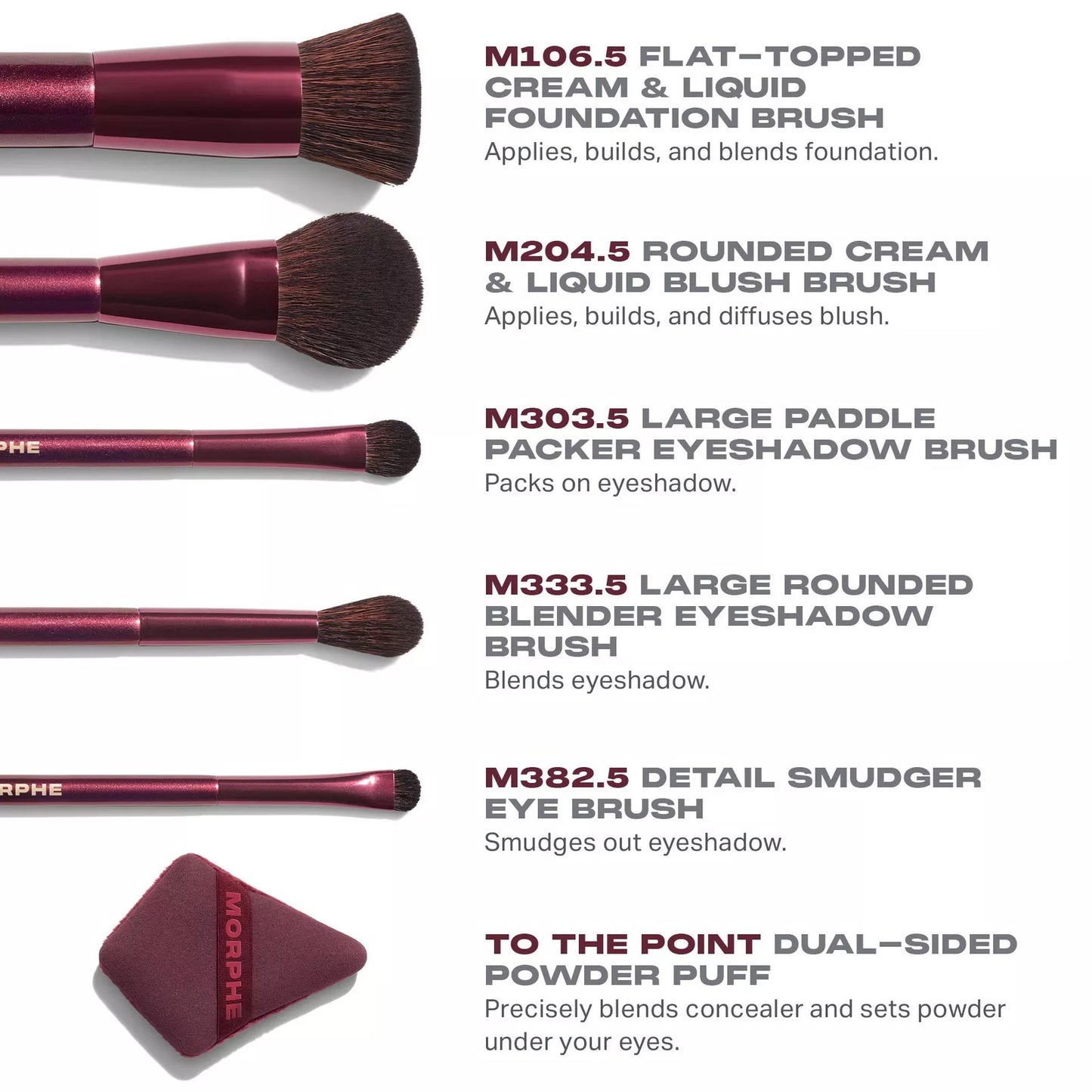 Morphe | Rebellious 6-Piece Brush & Tool Set
