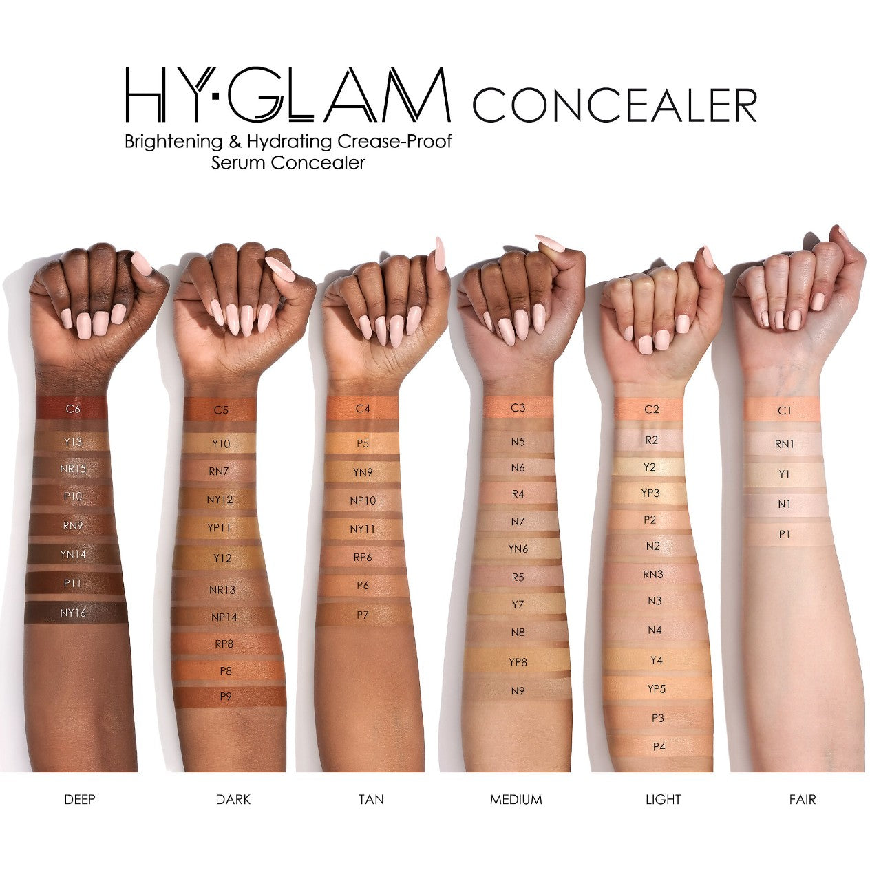 Natasha Denona | Hy-Glam Brightening & Hydrating Medium to Full Coverage Crease Proof Serum Concealer