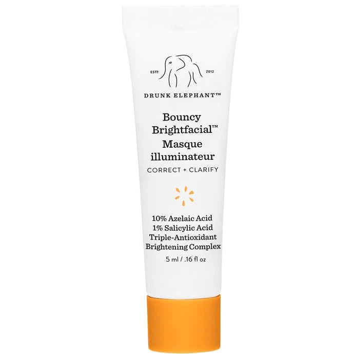 Drunk Elephant | Bouncy Brightfacial Brightening Mask with 10% Azelaic Acid + 1% Salicylic Acid - Trial Size