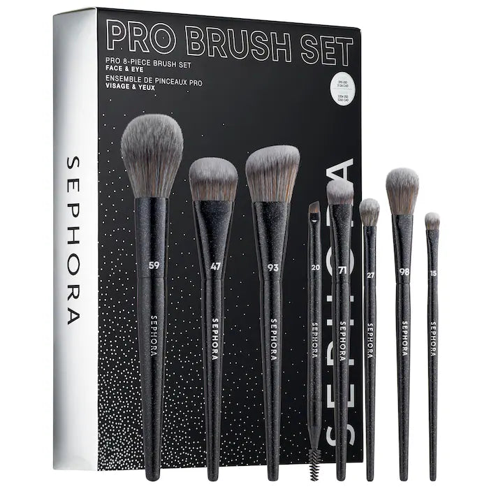 SEPHORA COLLECTION PRO 8 Piece Face Eye Brush Set DaMar Beauty