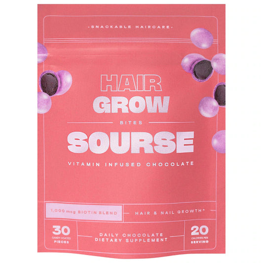 Sourse | Hair & Nail Growth Bites - Vegan Biotin-Infused Chocolate Supplements