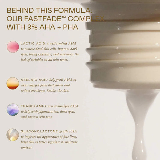 EADEM | Cashmere Peel Milky Exfoliant & Hydrating Essence — Daily AHA + PHA Formula with 9% Azelaic, Lactic & Tranexamic Acids