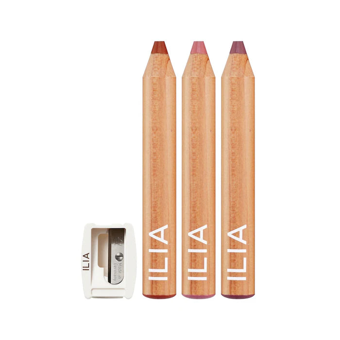 ILIA | Mini Lip Sketch Trio - Long-Wear Lipstick + Lipliner Crayons