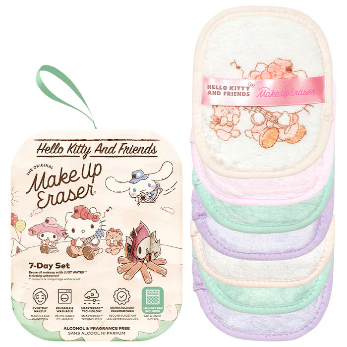 The Original MakeUp Eraser | MakeUp Eraser Hello Kitty Glamping 7-day Set