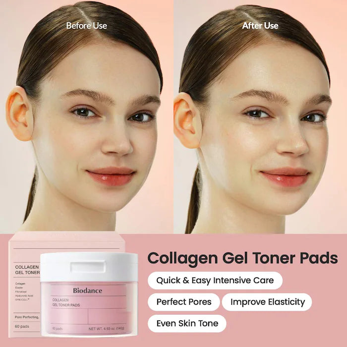 Biodance | Collagen Gel Toner Pads for Pore Minimizing & Firming Care