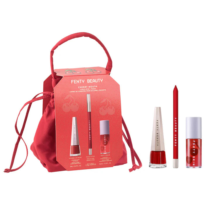 Fenty Beauty by Rihanna | Cherry Mouth 3-Piece Lip Set + Pouch