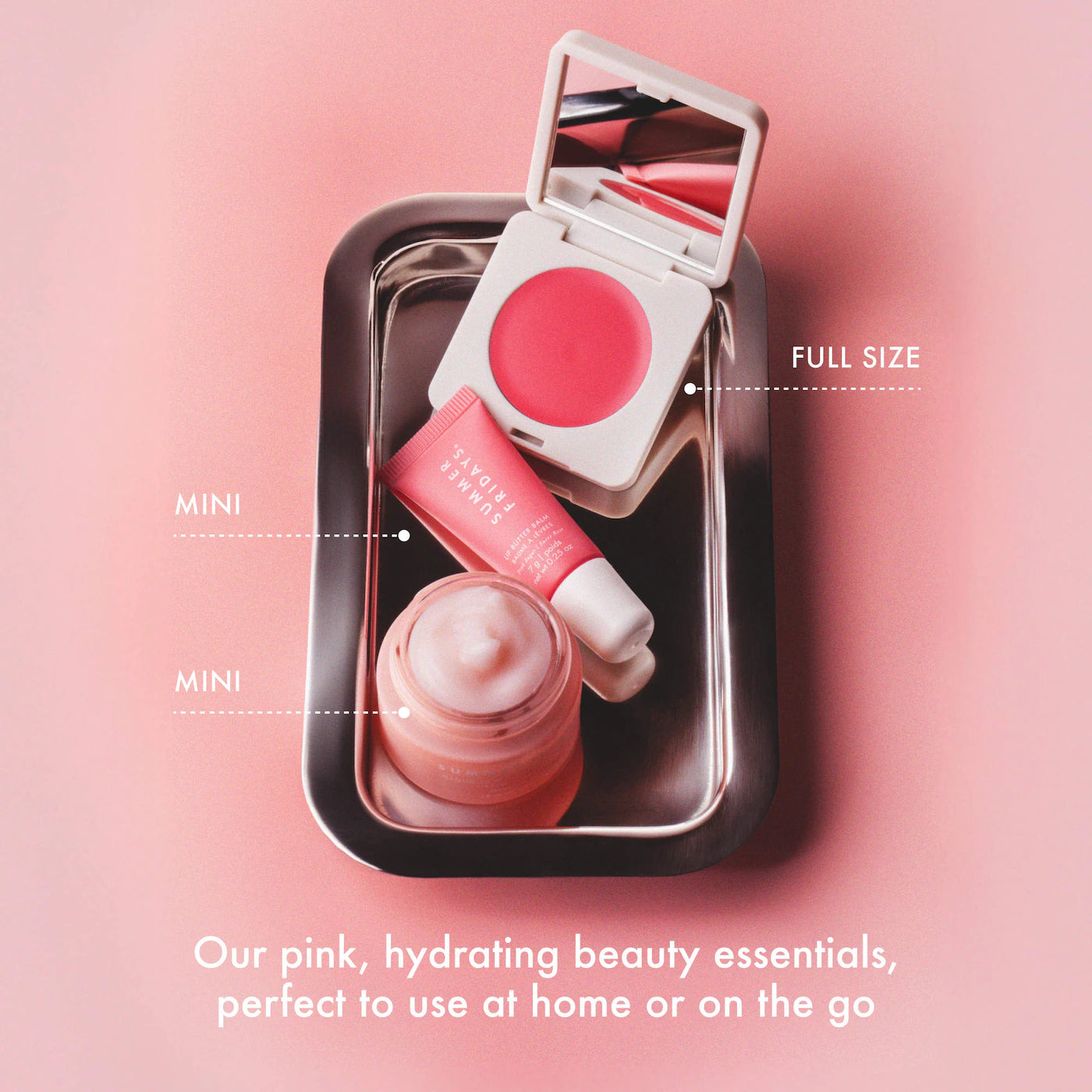 Summer Fridays | The Dewy Pink Set with mini Lip Butter Balm in Pink Sugar