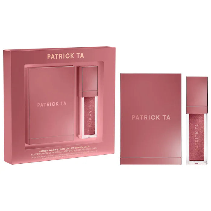 PATRICK TA | Glow and Gloss Set: Major Headlines Blush Duo and Plumping Lip Gloss
