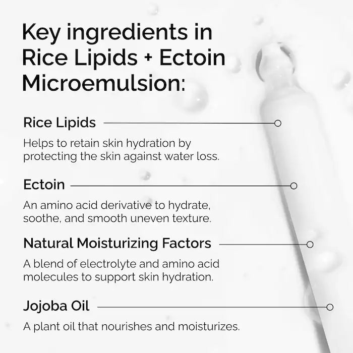 The Ordinary | Rice Lipids + Ectoin Microemulsion Moisturizer for Soothing Hydration & Reduced Redness