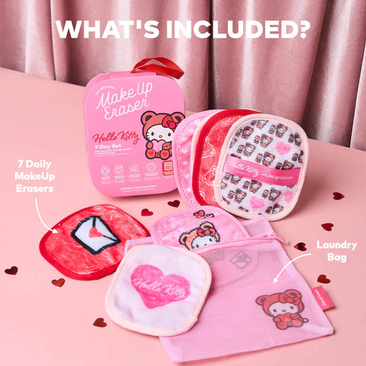 The Original MakeUp | MakeUp Eraser® Hello Kitty Cutie Pie 7- Day Set Reusable Makeup Remover