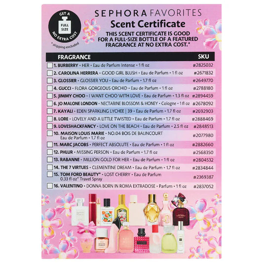 Sephora Favorites | Flirty Trending Scents Perfume Sampler Set w/ Redeemable Voucher