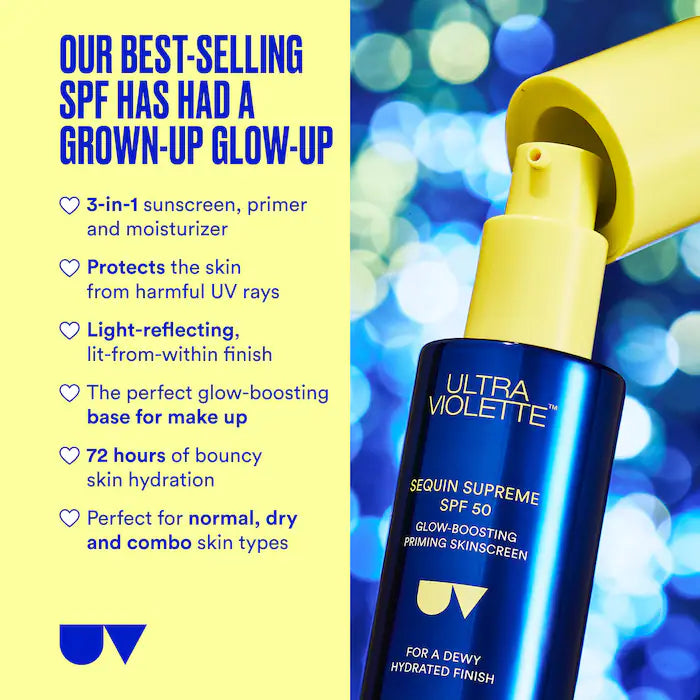Ultra Violette | Sequin Supreme SPF 50 Glow-boosting Facial Sunscreen Moisturizer and Primer