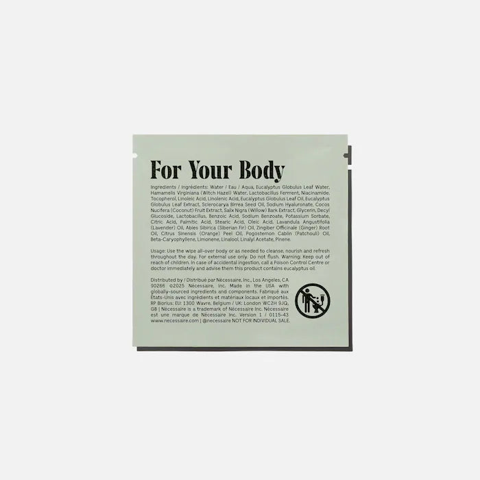 Nécessaire | The Body Wipe Eucalyptus 20ct