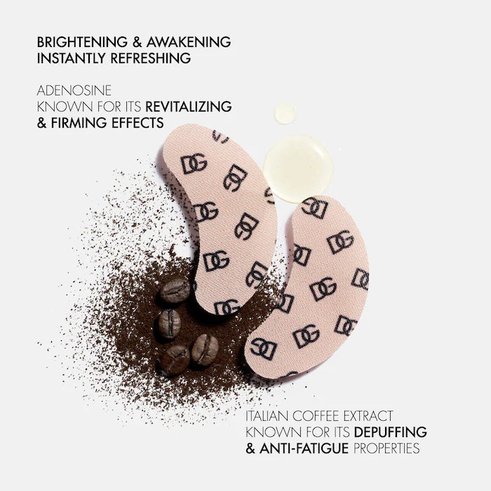 Dolce & Gabbana | No-Puff Caffeine Eye Patches Depuffing & Brightening Gel Pads with Adenosine