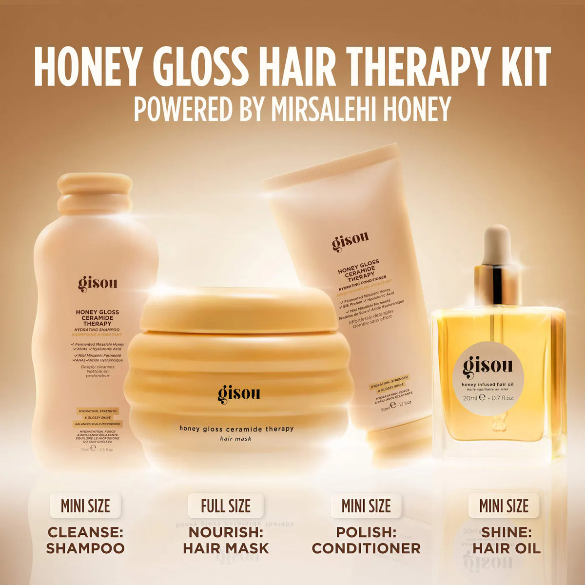 Gisou | Honey Gloss Hair Therapy Set