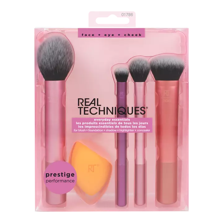 Real Techniques | Everyday Essentials Makeup Brush & Sponge Set