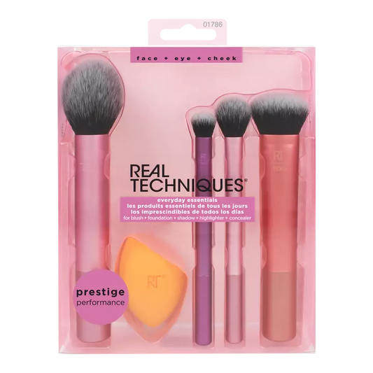 Real Techniques | Everyday Essentials Makeup Brush & Sponge Set