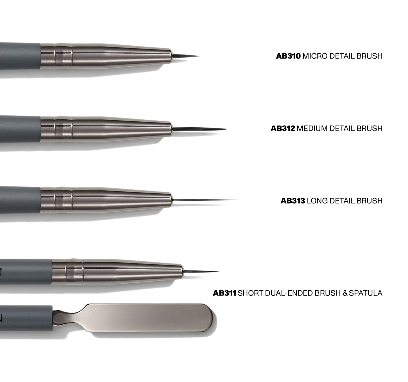 MORPHE X ABBY ROBERTS | THE ARTCASTS 5-PIECE ARTIST’S DETAIL BRUSH & MIXING PALETTE SET