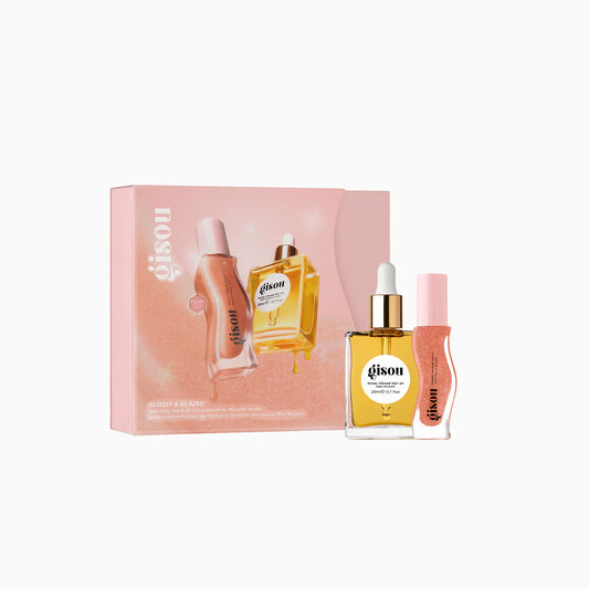 Gisou | Glossy & Glazed Hair & Lip Oil Gift Set