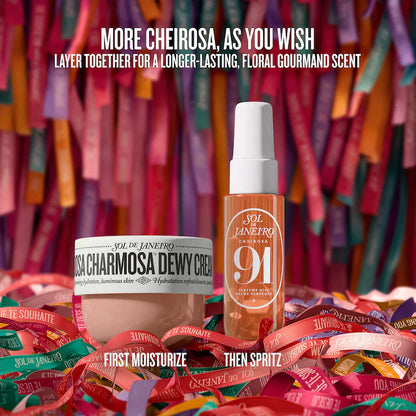 Sol de Janeiro | Rosa & Shine Dewy Body Cream & Floral Gourmand Fragrance Duo