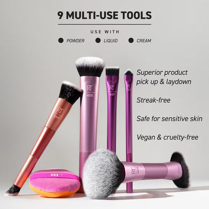 REAL TECHNIQUES | Big Blends Energy Brush + Dual-Sided Puff Set