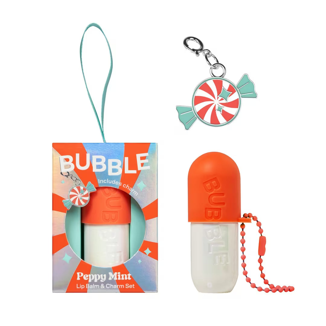BUBBLE | Peppy Mint Lip Balm & Charm Set