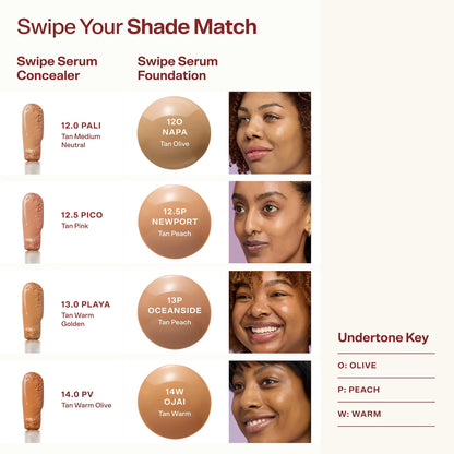 Tower 28 Beauty | Swipe Serum Non-Acnegenic Foundation with Medium Buildable Coverage