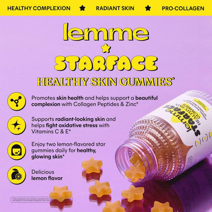 Lemme x Starface | Healthy Skin Gummies - Lemon Flavored