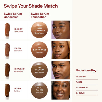 Tower 28 Beauty | Swipe Serum Non-Acnegenic Foundation with Medium Buildable Coverage