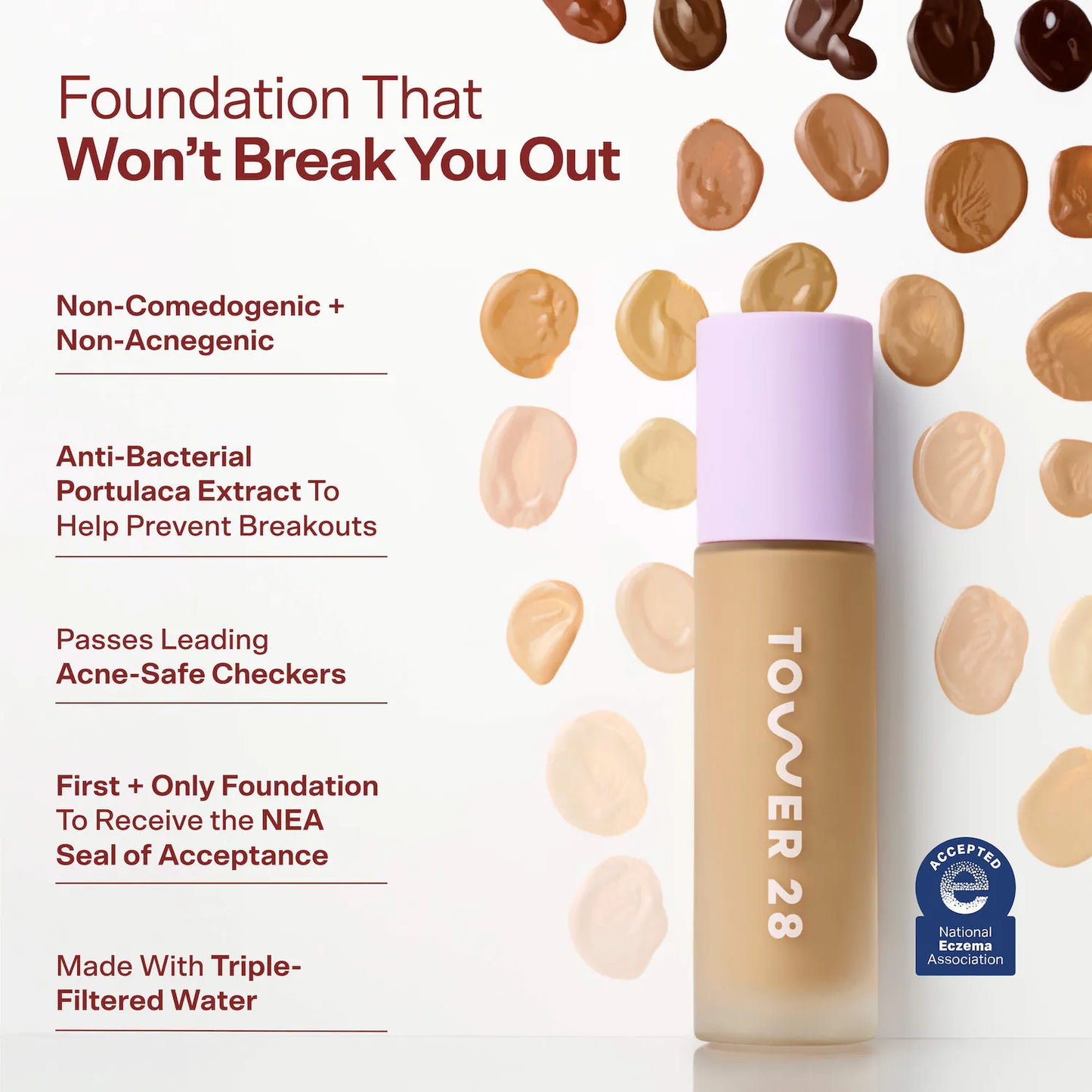 Tower 28 Beauty | Swipe Serum Non-Acnegenic Foundation with Medium Buildable Coverage