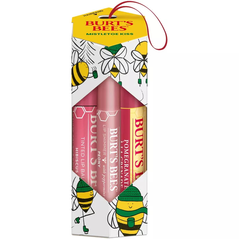 BURT'S BEES | Mistletoe Kiss Pink Pomegranate Lip Balm Gift Set