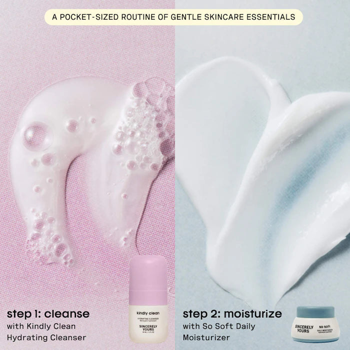 Sincerely Yours | Travel Twins Mini Cleanser & Moisturizer Duo for Sensitive Skin