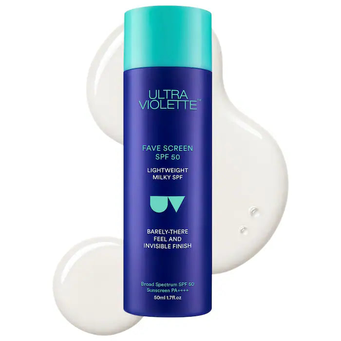 Ultra Violette | Fave Screen SPF 50 Lightweight Milky Face Sunscreen with Bemotrizinol