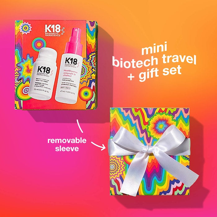 K18 Biomimetic Hairscience | Repair + Protect Mini Leave-In Molecular Repair Mask & HeatBounce Leave-In Conditioner Gift Set