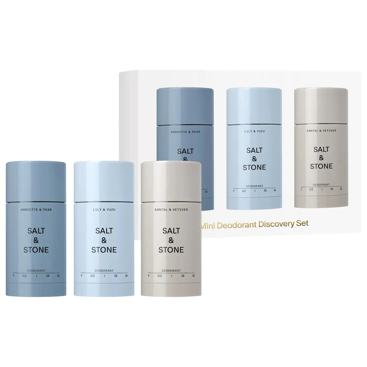 Salt & Stone | Mini Deodorant Discovery Gift Set
