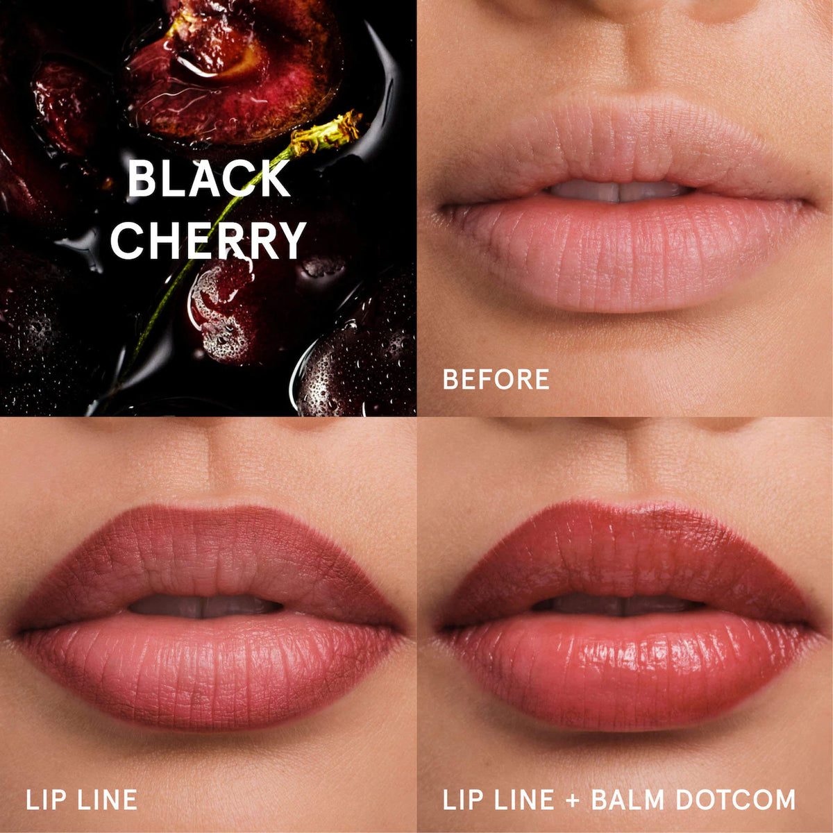 Glossier | Black Cherry Balm Dotcom & Mini Lip Line Lip Liner Pencil Makeup Gift Set