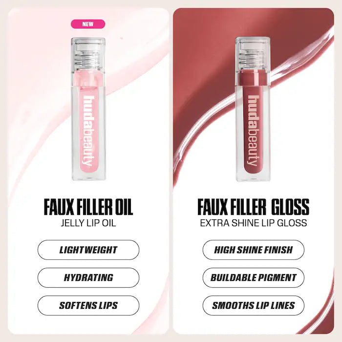 HUDA BEAUTY | Faux Filler Ultra-Hydrating Tinted Jelly Lip Oil
