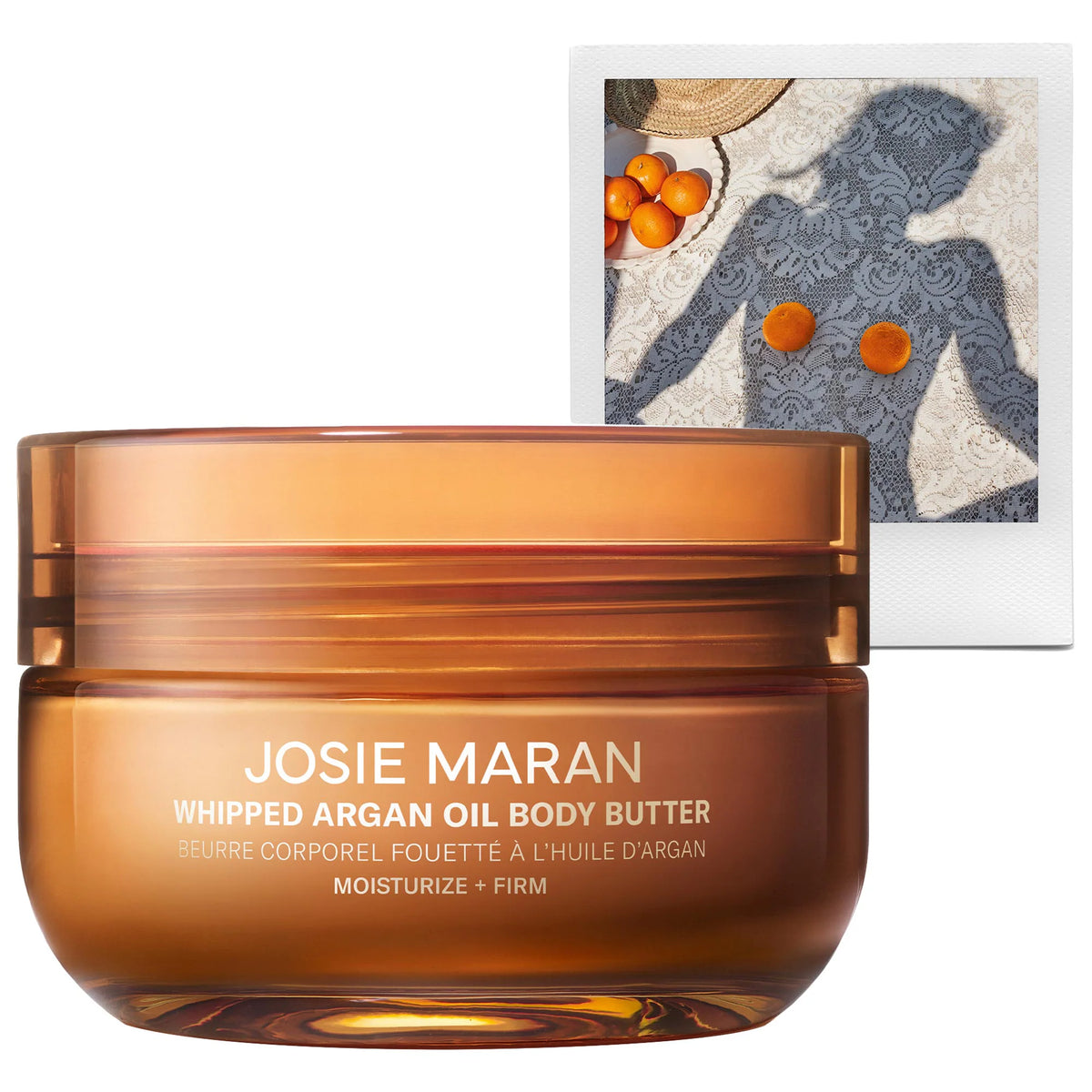 Josie Maran | Topless Tangerine - Whipped Argan Oil Refillable Firming Body Butter Jar