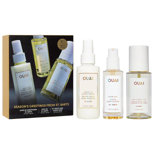 OUAI | St. Barts Hair & Body Mist, Leave In Conditioner & Hair Oil Gift Set