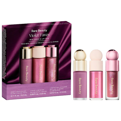 Rare Beauty | Violet Faves Mini Cheek and Lip Trio Makeup Gift Set