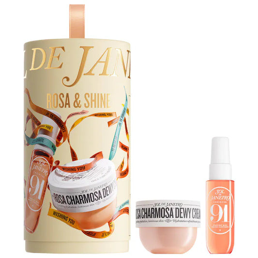 Sol de Janeiro | Rosa & Shine Dewy Body Cream & Floral Gourmand Fragrance Duo