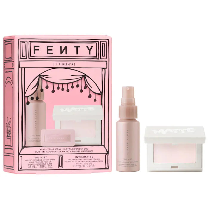 Fenty Beauty by Rihanna | Lil Finish'rs Mini Setting Spray + Blotting Powder Duo Makeup Gift Set