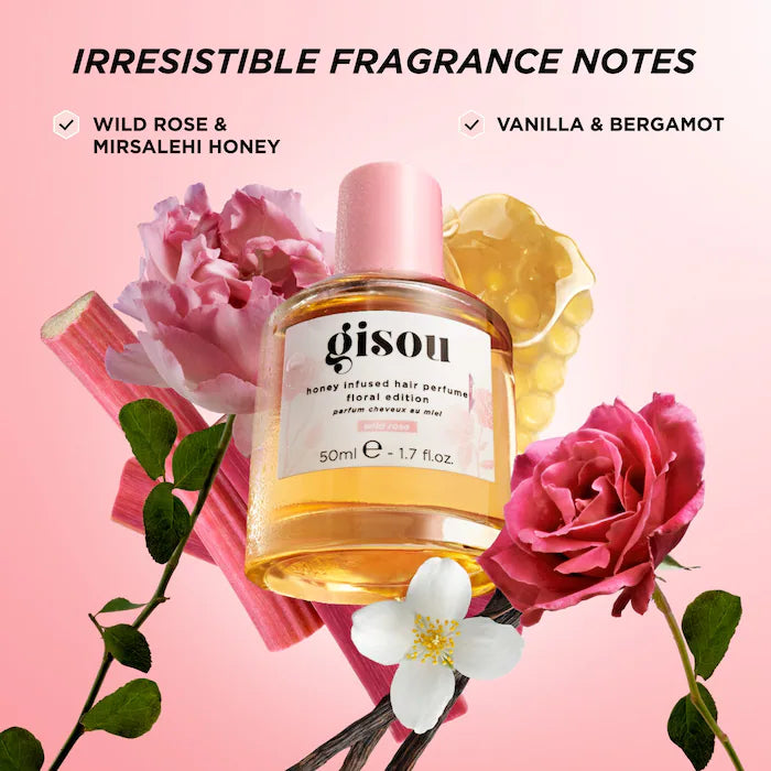 Gisou | Mini Honey Infused Hair Perfume Wild Rose