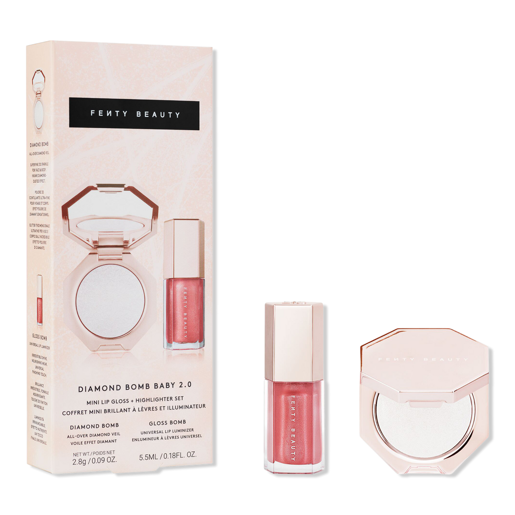 FENTY BEAUTY | Diamond Bomb Baby 2.0 Mini Lip Gloss + Highlighter Set