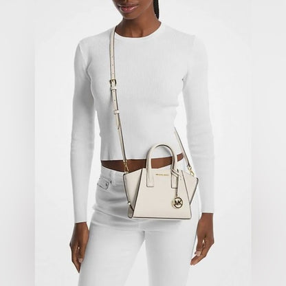 Michael Kors | Avril Extra-Small Leather and Suede Satchel