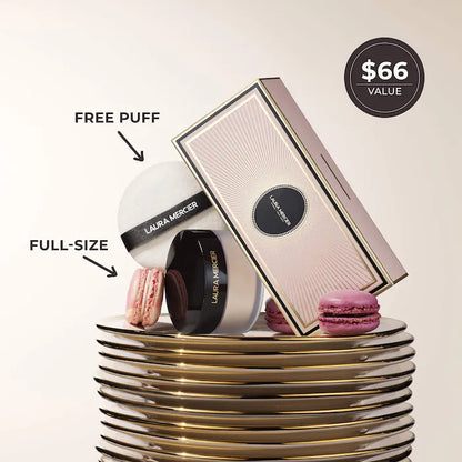 Laura Mercier | Indulgent Icons Ultra-Blur Translucent Loose Setting Powder & Velour Puff Duo Gift Set
