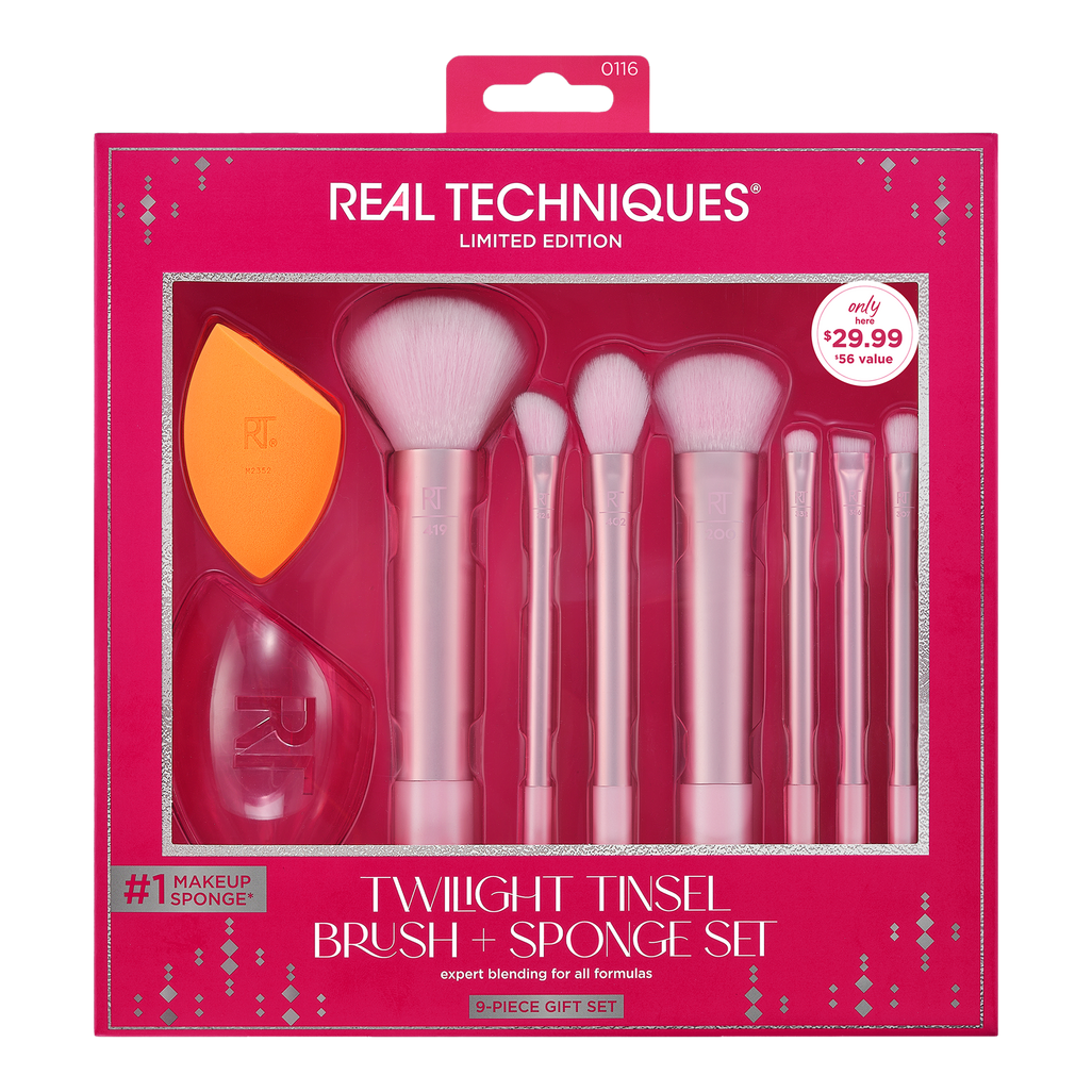 Real Techniques
Twilight Tinsel 9-Piece Makeup Brush + Sponge Gift Set