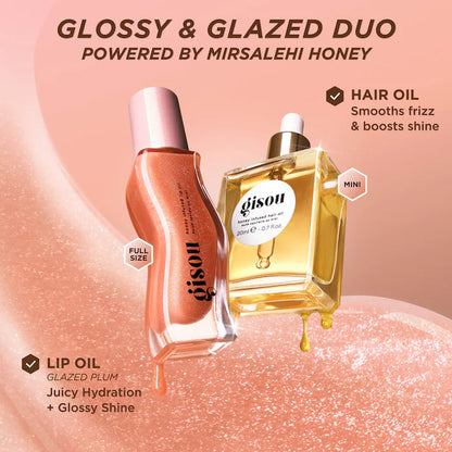 Gisou | Glossy & Glazed Hair & Lip Oil Gift Set